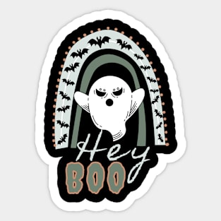 Hey Boo Funny Halloween Ghost Gift Sticker